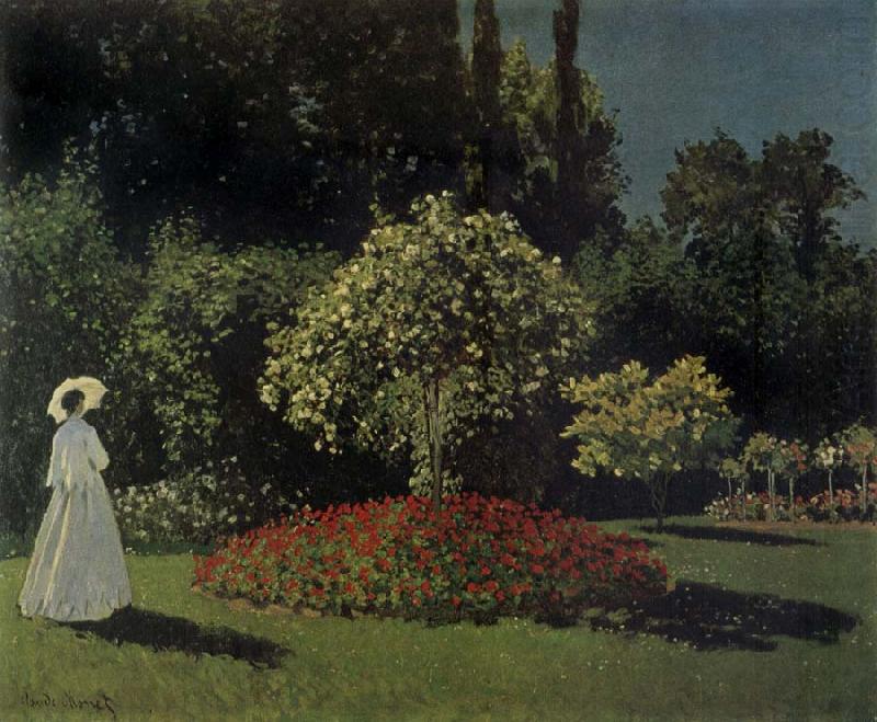 Lady in the Garden, Claude Monet